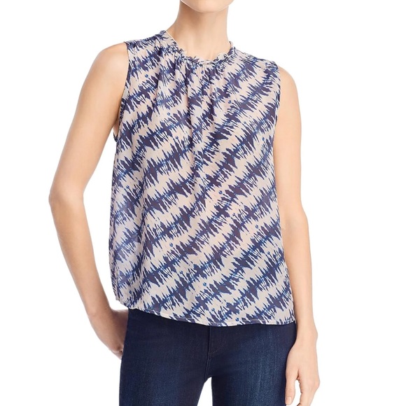 ANTHROPOLOGIE Velvet By Graham & Spencer Tie Dye Blouse $158 MSRP - Picture 1 of 5